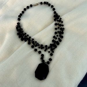 Keren Creations BoHo style black statement necklace